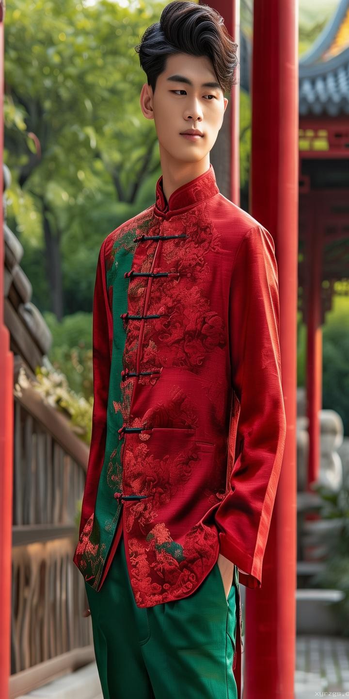 显眼包弟弟如何得体穿红绿色旗袍助考姐姐